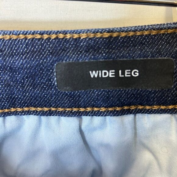 Judy Blue High Waist Dark Wash Tummy Control Wide Leg Crop Jeans Size 13/31 - Picture 7 of 14